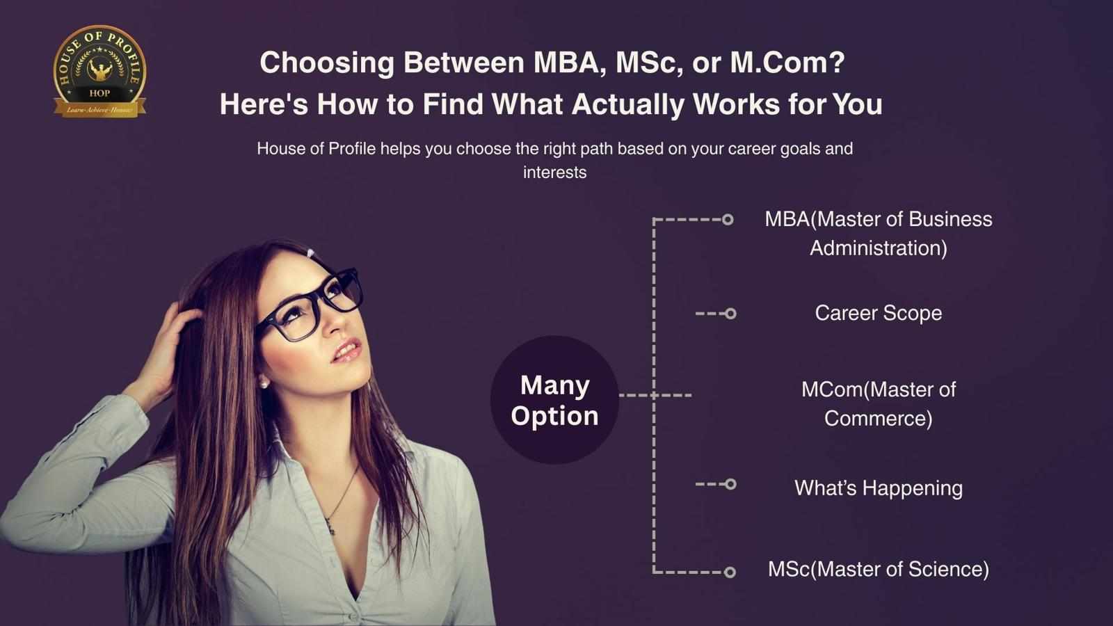 Choosing Between MBA, MSc, or MCom? Here's How to Find What Actually Works for You