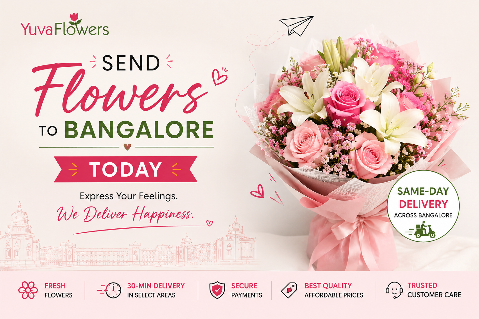 Send Flowers in Bangalore Today with Fast Online Flower Delivery
