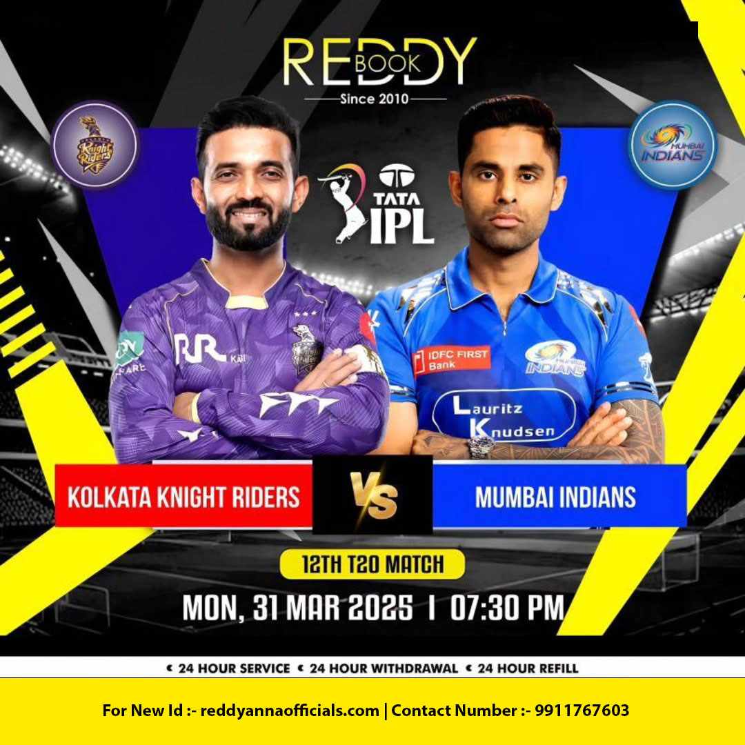 12th IPL Match 2025: Mumbai Indians vs Kolkata Knight Riders – Claim Your Reddy Anna ID & Be a Part of the Action