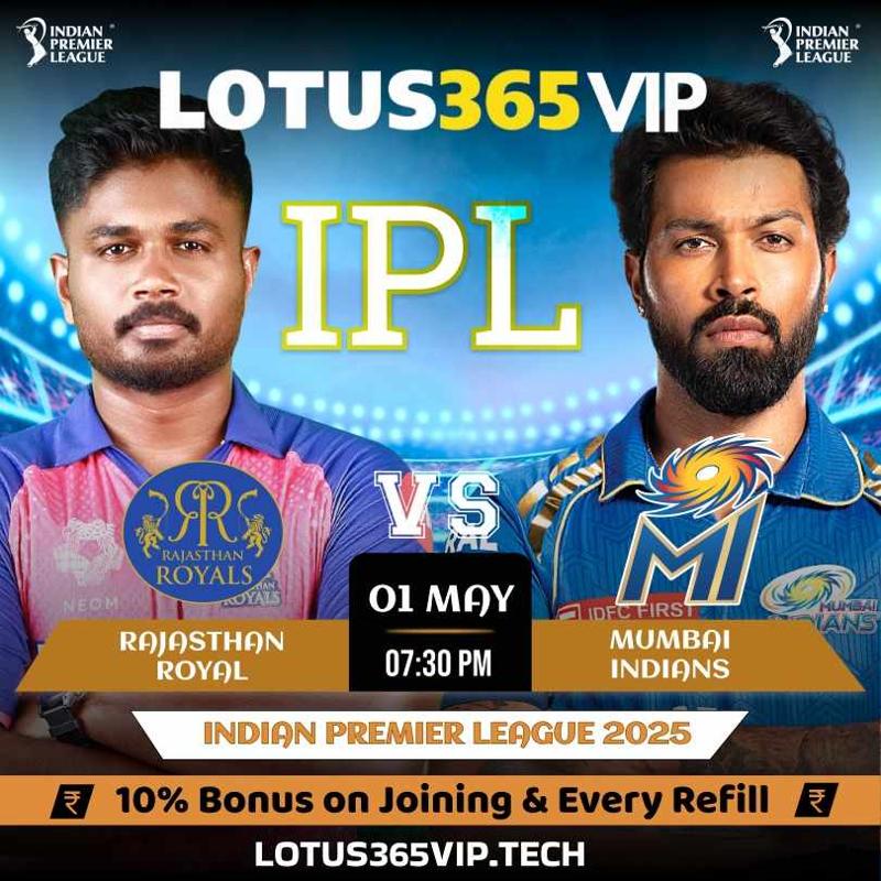 IPL 2025 RR vs MI 50th Match Prediction & Insights | Lotus365 Vip | Lotus 365 | Lotus book io