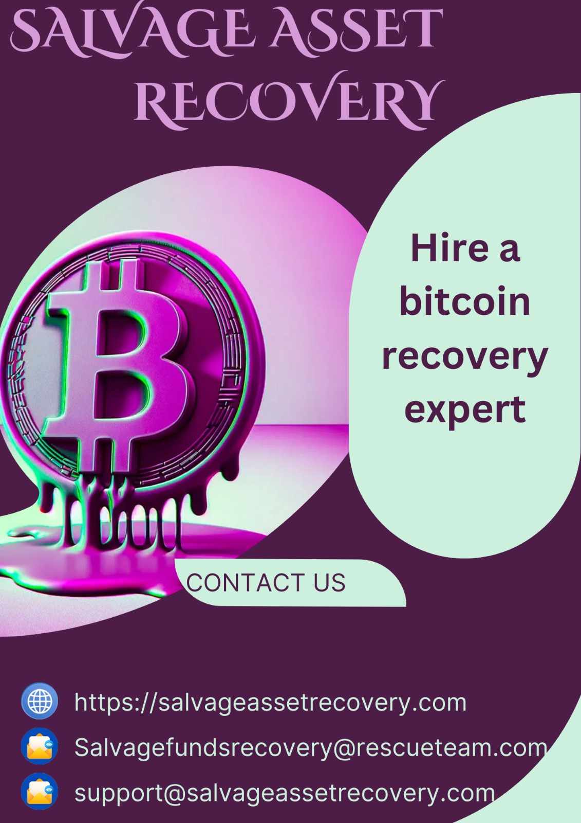 HIRE A GENUINE HACKER TO RECOVER LOST BTC & USDT- REACH OUT TO SALVAGE ASSET RECOVERY