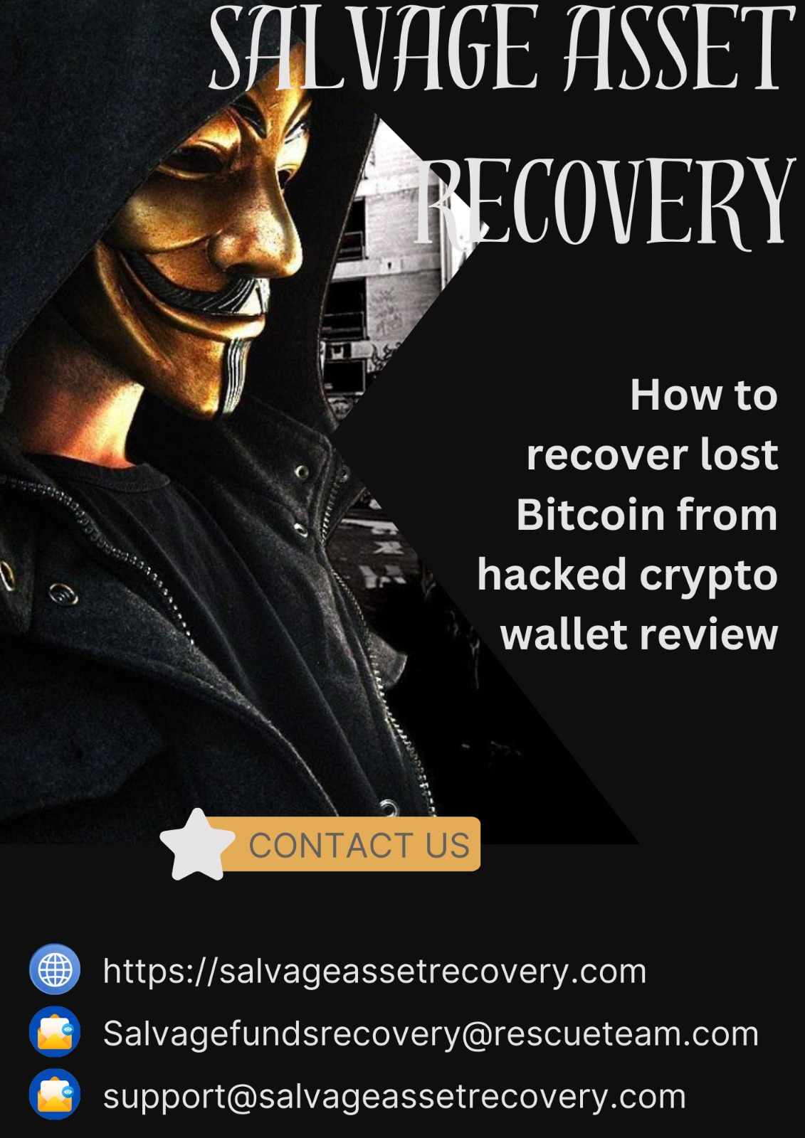 BEST AGENCY TO RECOVER SCAMMED CRYPTO-REACH OUT TO SALVAGE ASSET RECOVERY