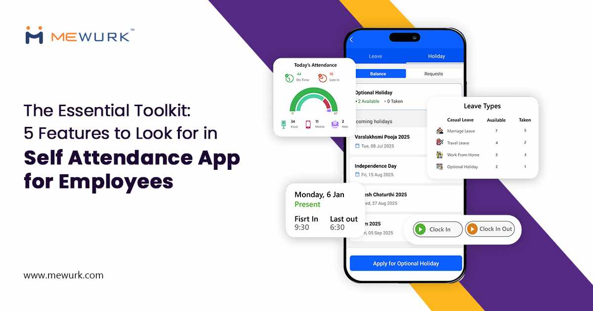 The Essential Toolkit: 5 Features to Look for in Self Attendance App for Employees