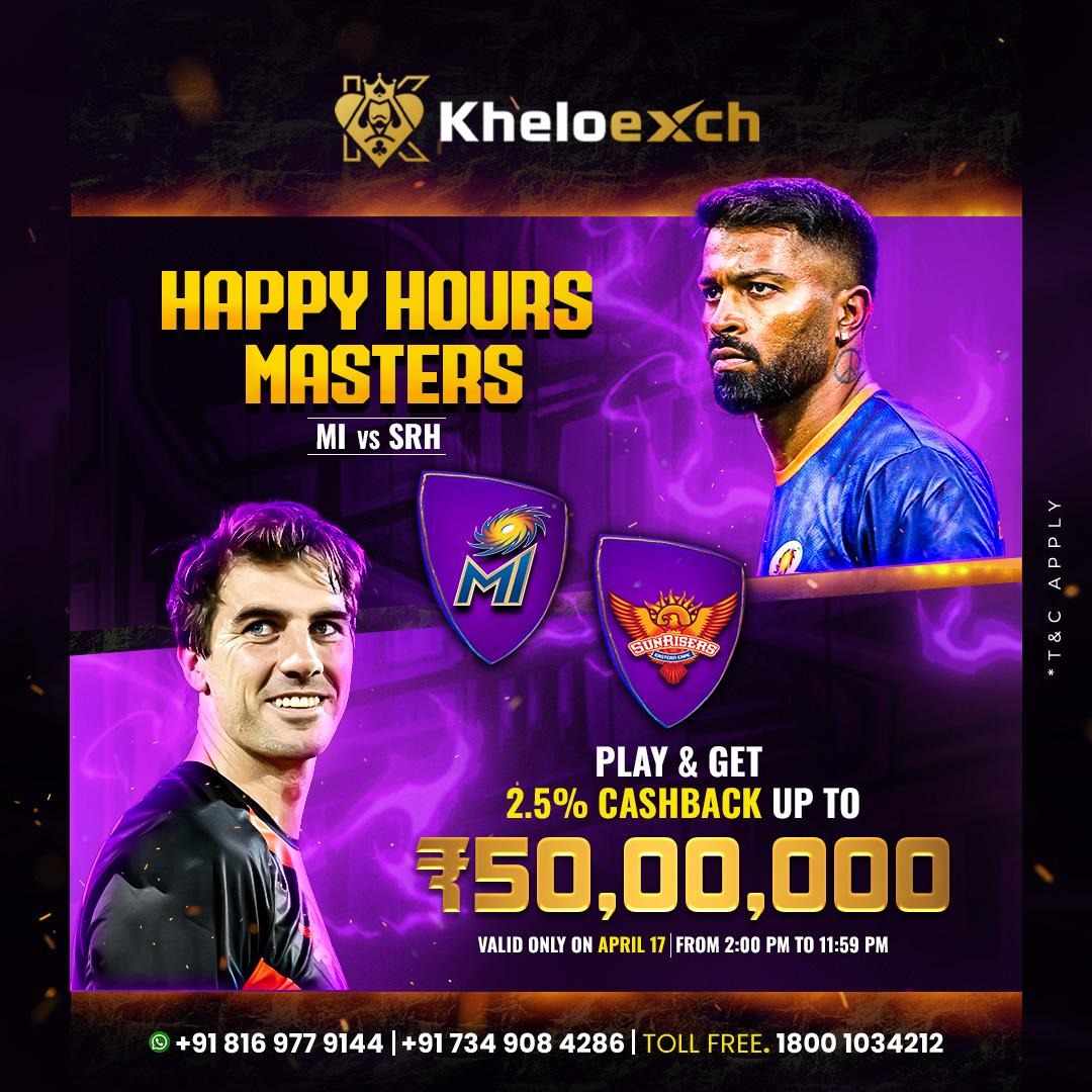 Thrilling MI vs SRH Showdown with 2.5% Cashback – Only on Kheloexch
