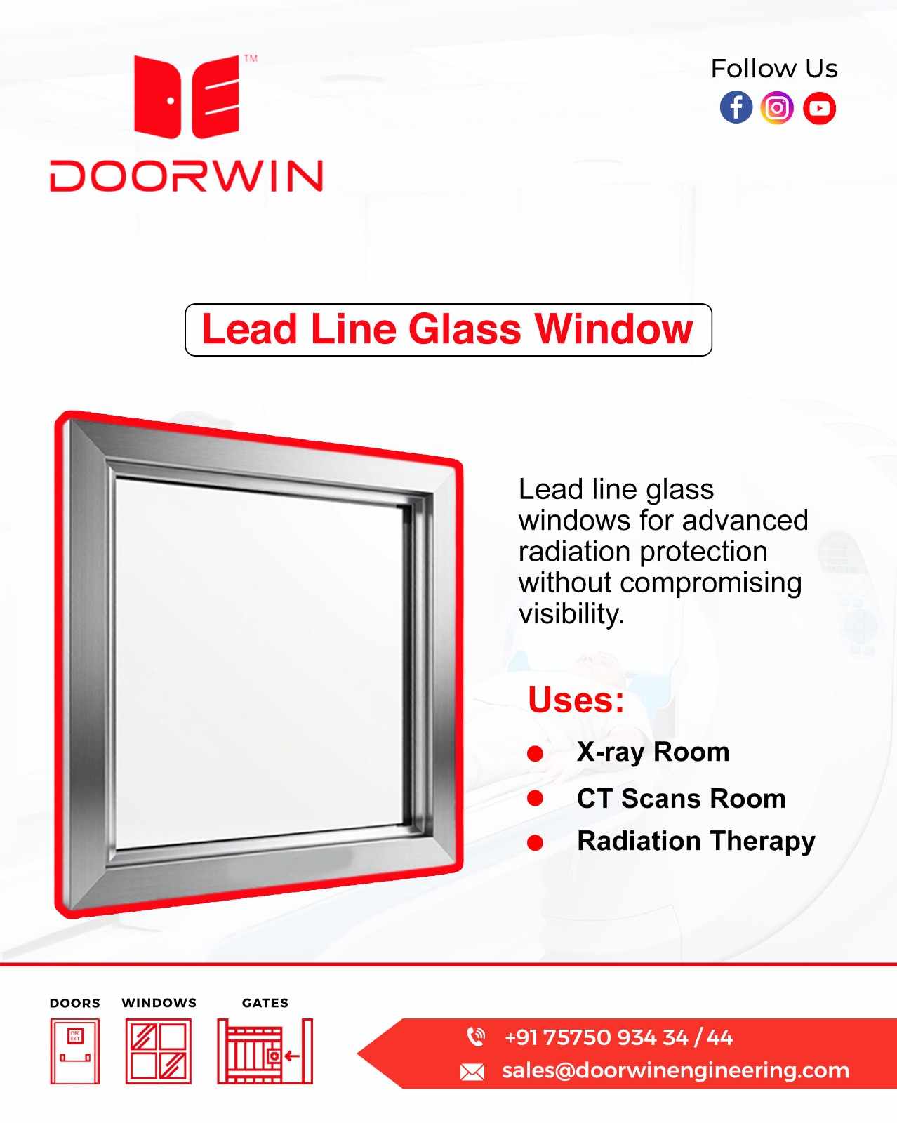Lead Line Glass & Radiation Proof Window Manufacturer Ahmedabad