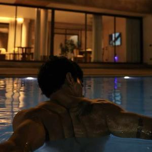 โYou'll catch a cold. Take this.