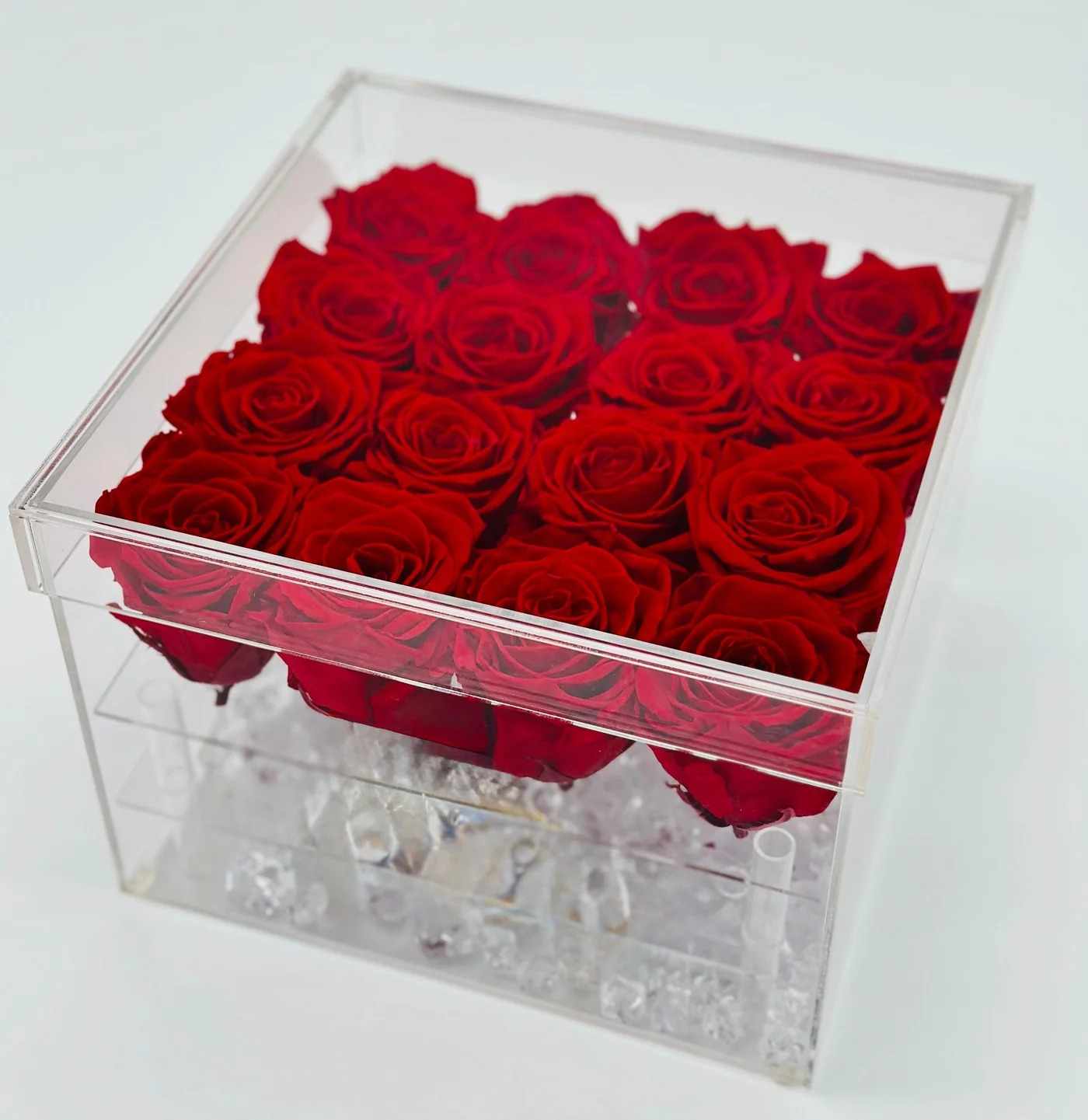 Roses in Acrylic Box – A Beautiful Gift from Madame De Fleur