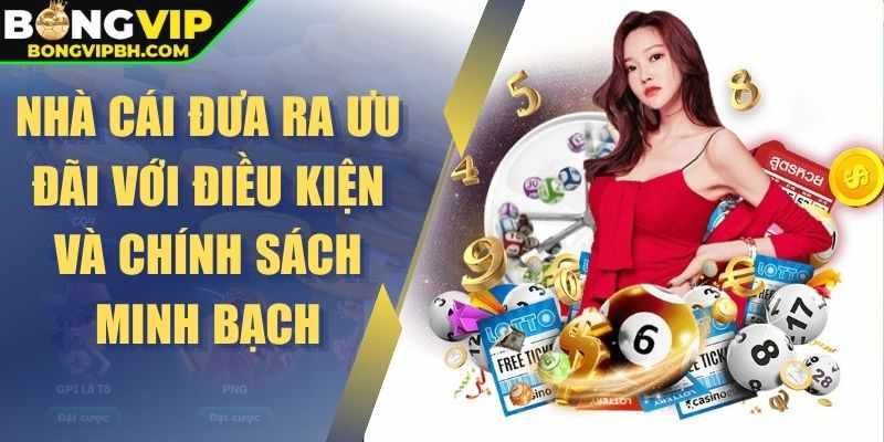 Nhà cái đưa ra ưu đãi với điều kiện và chính sách minh bạch