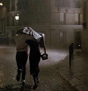 rain and kitchen romance