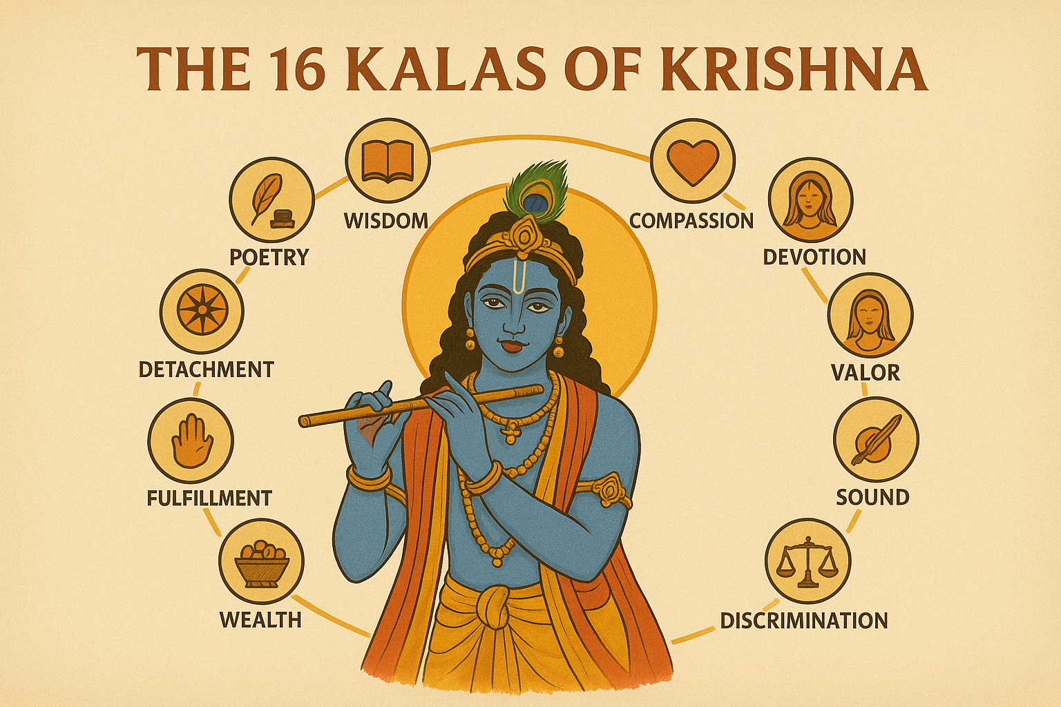 16 Kalas of Lord Krishna: A Journey into Divine Perfection