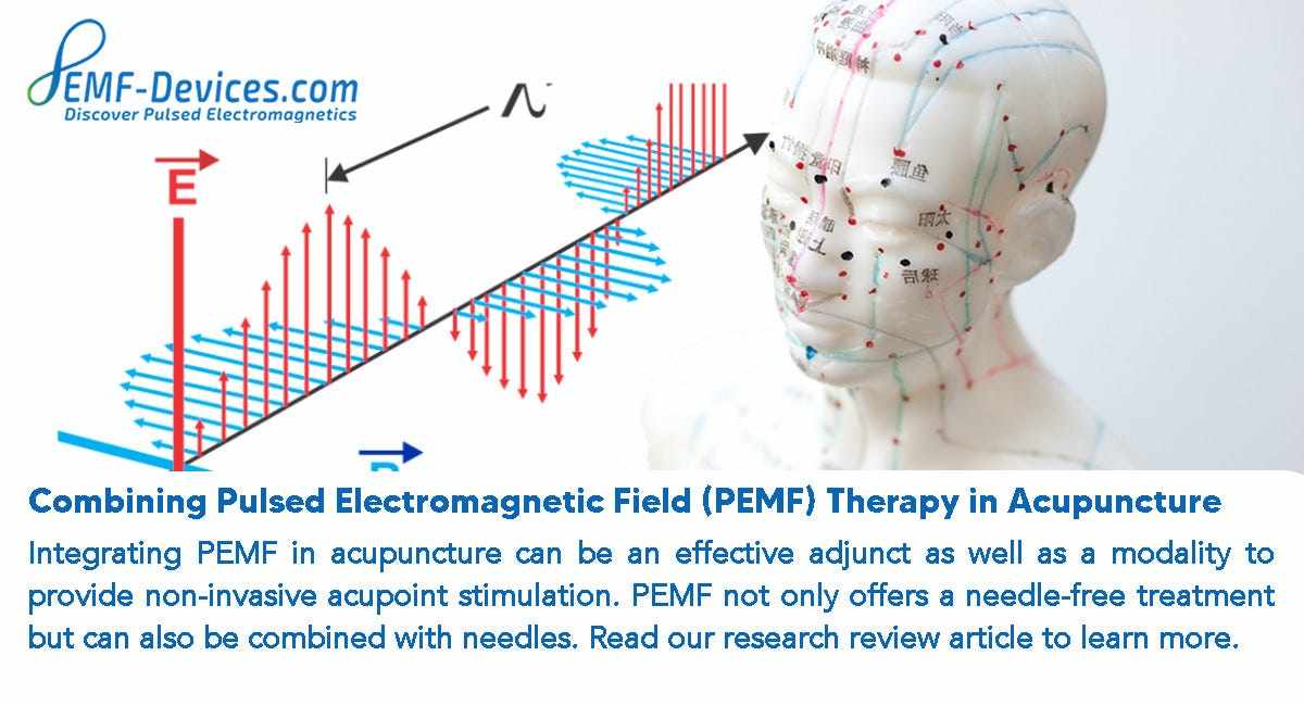 Integrating PEMF in acupuncture can be an effective adjunct as well as a great modality to provide non-invasive meridian stimulation and improving the flow of energy in the body. Read this research review article to learn more.