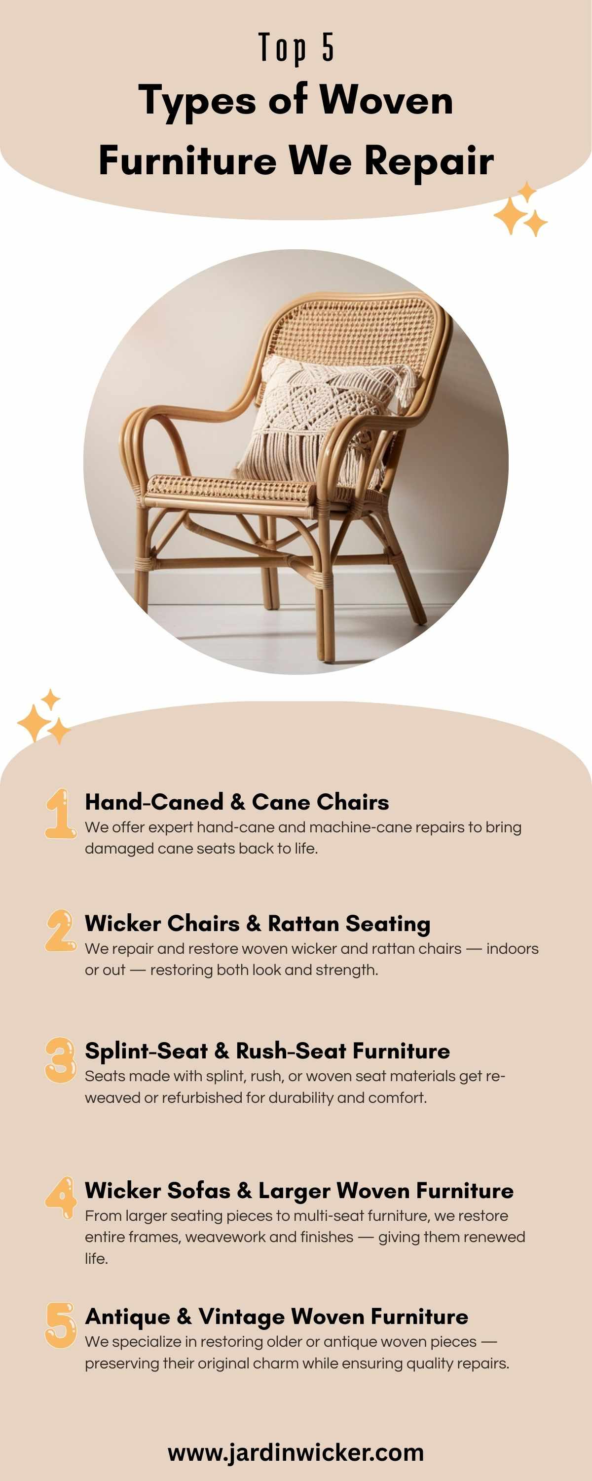 Top 5 Types of Woven Furniture We Repair