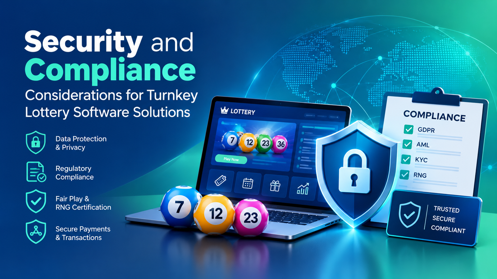 Security and Compliance Considerations for Turnkey Lottery Software Solutions