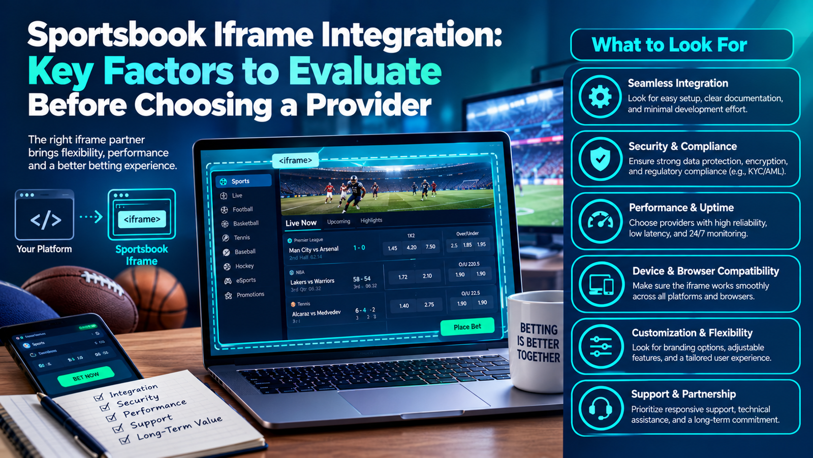 Sportsbook Iframe Integration: Key Factors to Evaluate Before Choosing a Provider