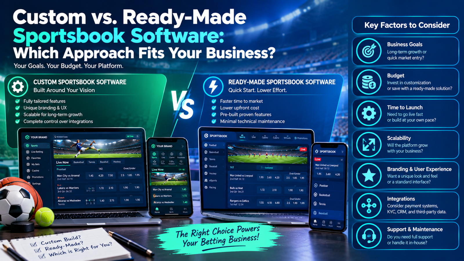 Custom vs. Ready-Made Sportsbook Software: Which Approach Fits Your Business?