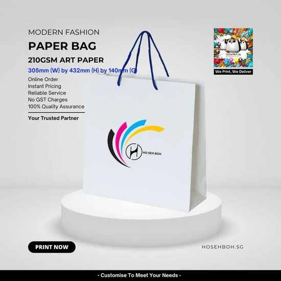 Matt Laminated Paper Bag Printing Singapore | Hosehboh.sg