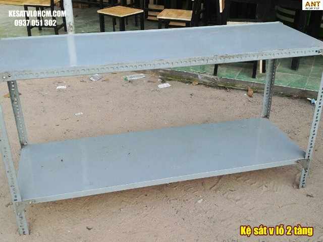 Kệ sắt v lỗ 2 tầng giá rẻ, chất lượng nhất TPHCM