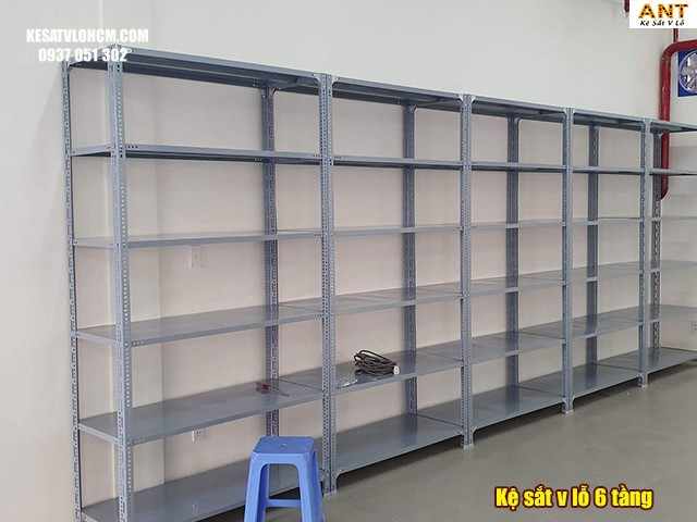 Kệ sắt v lỗ 6 tầng Uy Tín, Giá rẻ Nhất