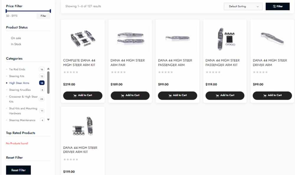 Complete Dana 44 High Steer Arm Kit | Improve Off-Road Steering – East West Offroad