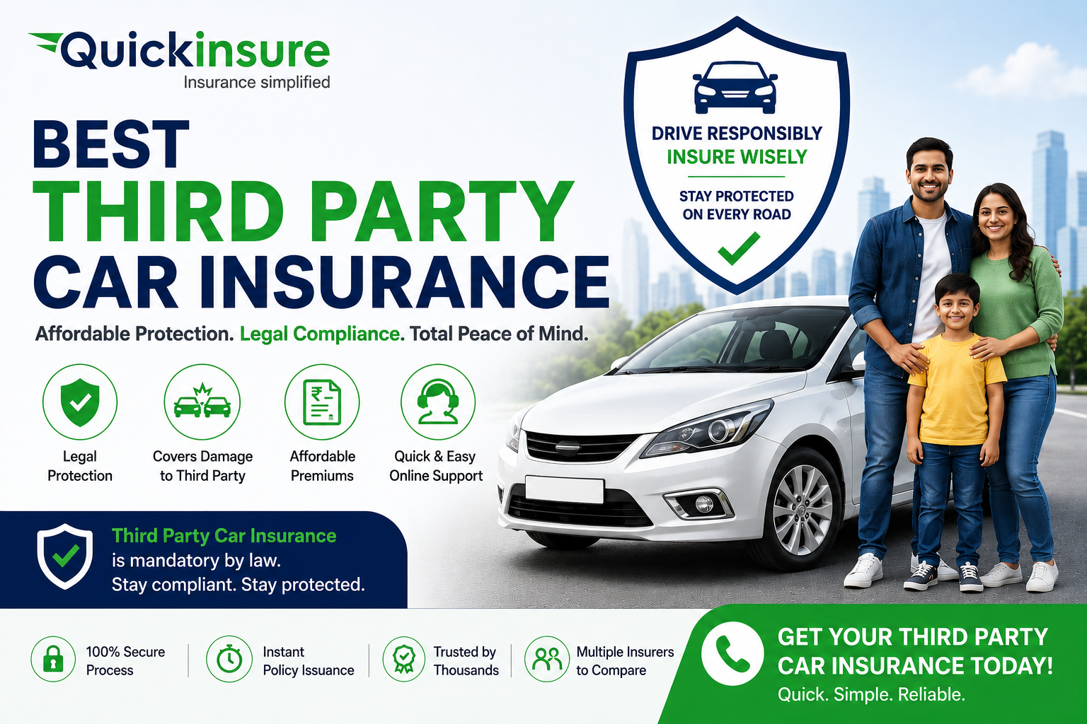 Best Third Party Car Insurance Plans Online | QuickInsure