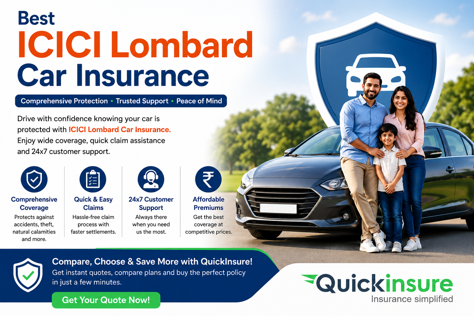 Best ICICI Lombard Car Insurance Coverage Guide by QuickInsure