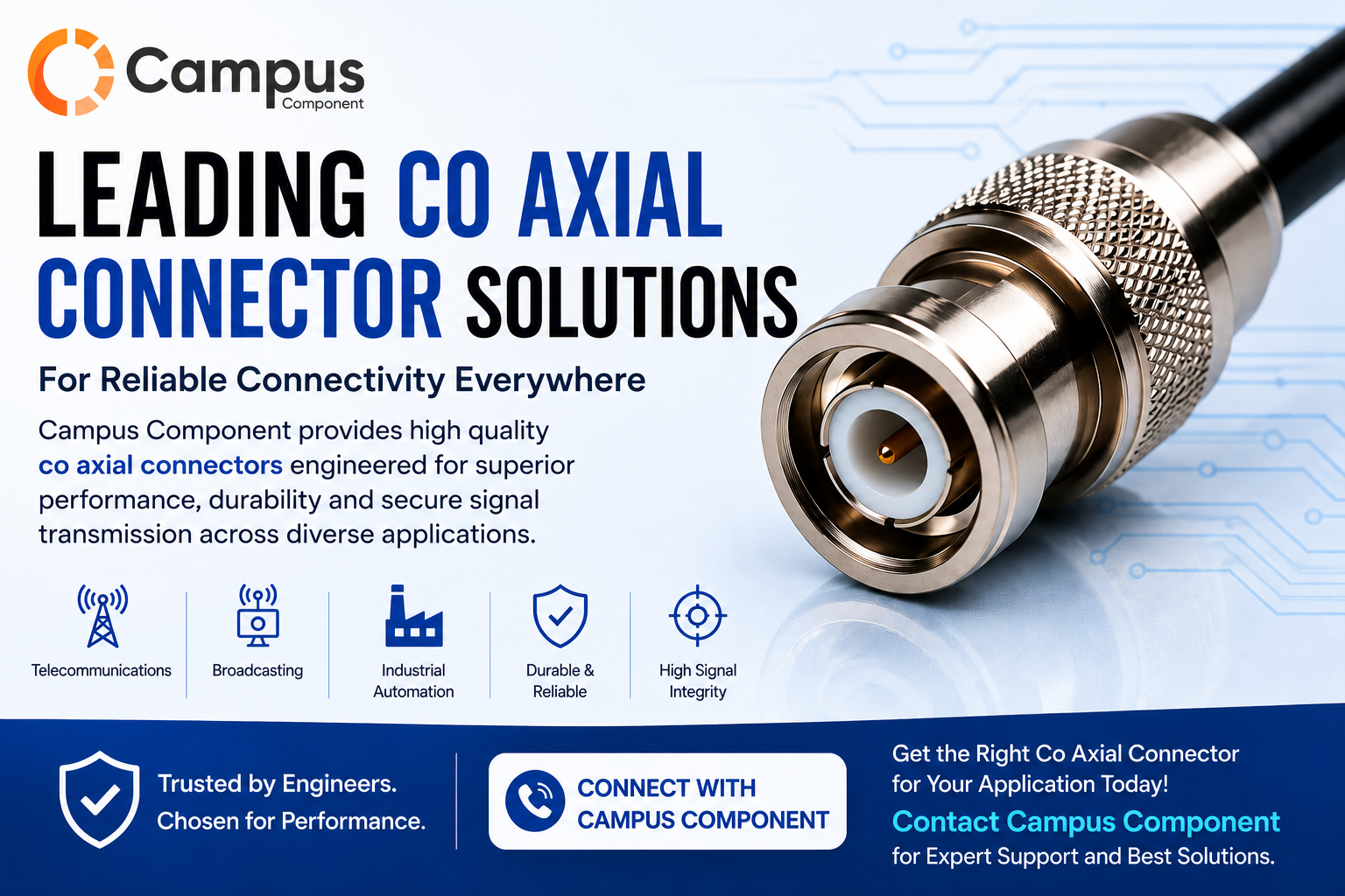 Leading Co Axial Connector Solutions for Reliable Connectivity | Campus Component
