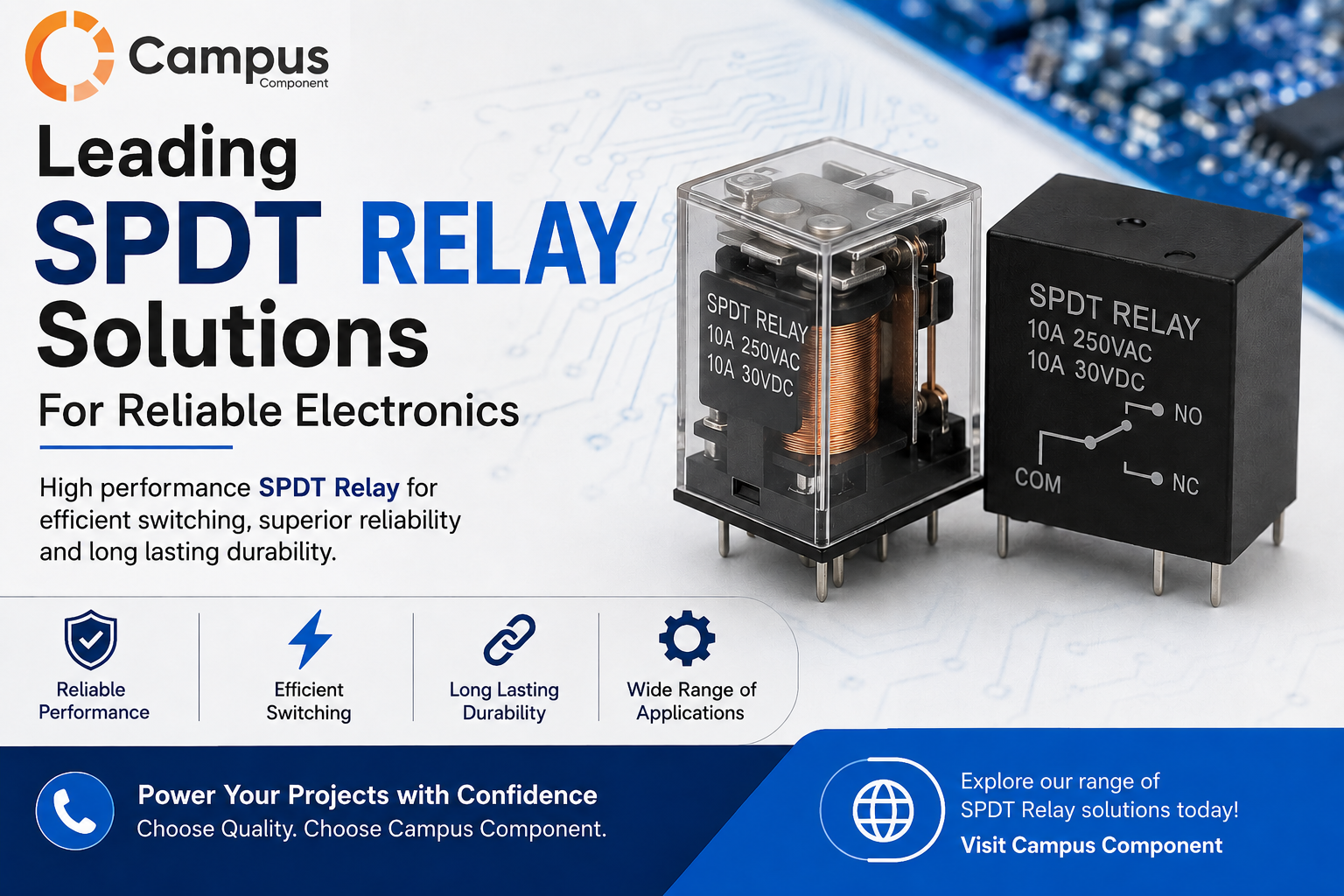 Leading SPDT Relay Solutions for Reliable Electronics | Campus Component