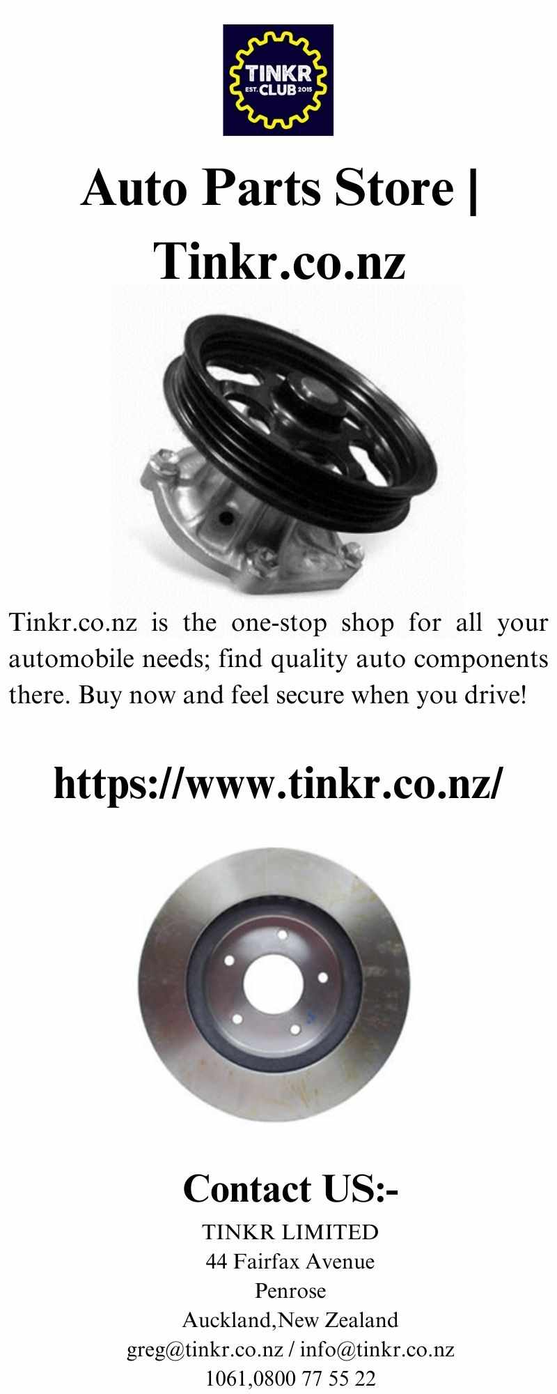 Auto Parts Store | Tinkr.co.nz
