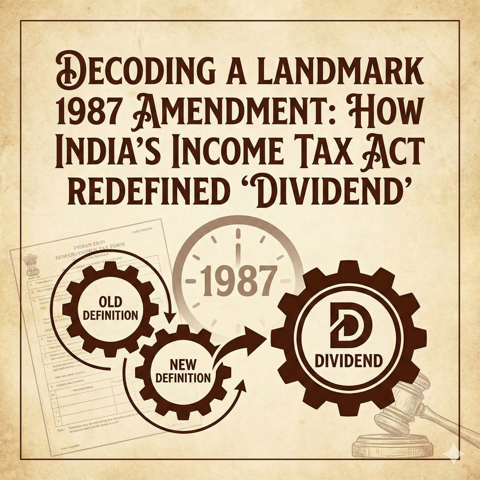 Decoding a Landmark 1987 Amendment: How India's Income Tax Act Redefined "Dividend"