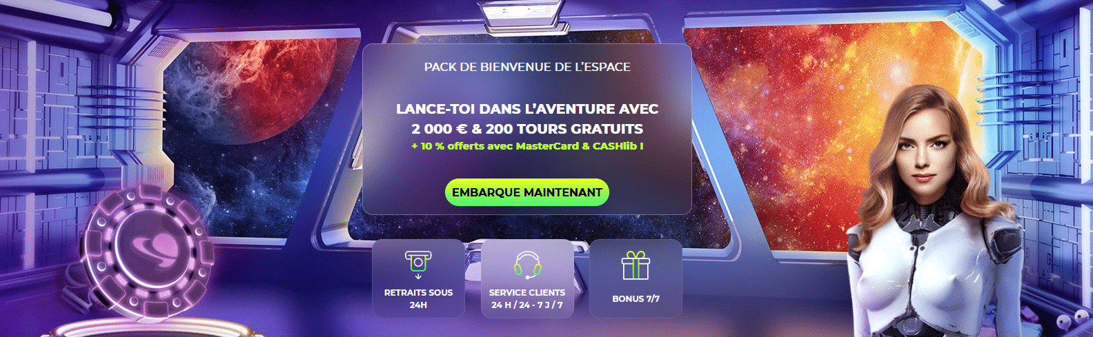 Space Fortuna Casino en ligne : Le casino qui vous emmène au-delà des étoiles en France