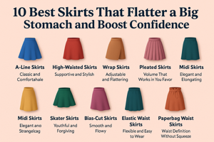10 Best Skirts That Flatter a Big Stomach and Boost Confidence