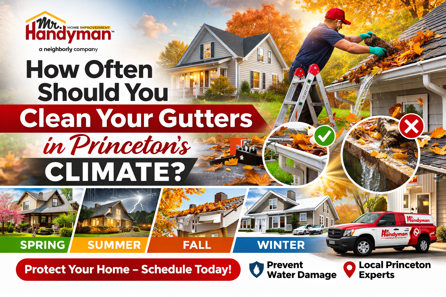 How Often Should You Clean Your Gutters in Princeton’s Climate?