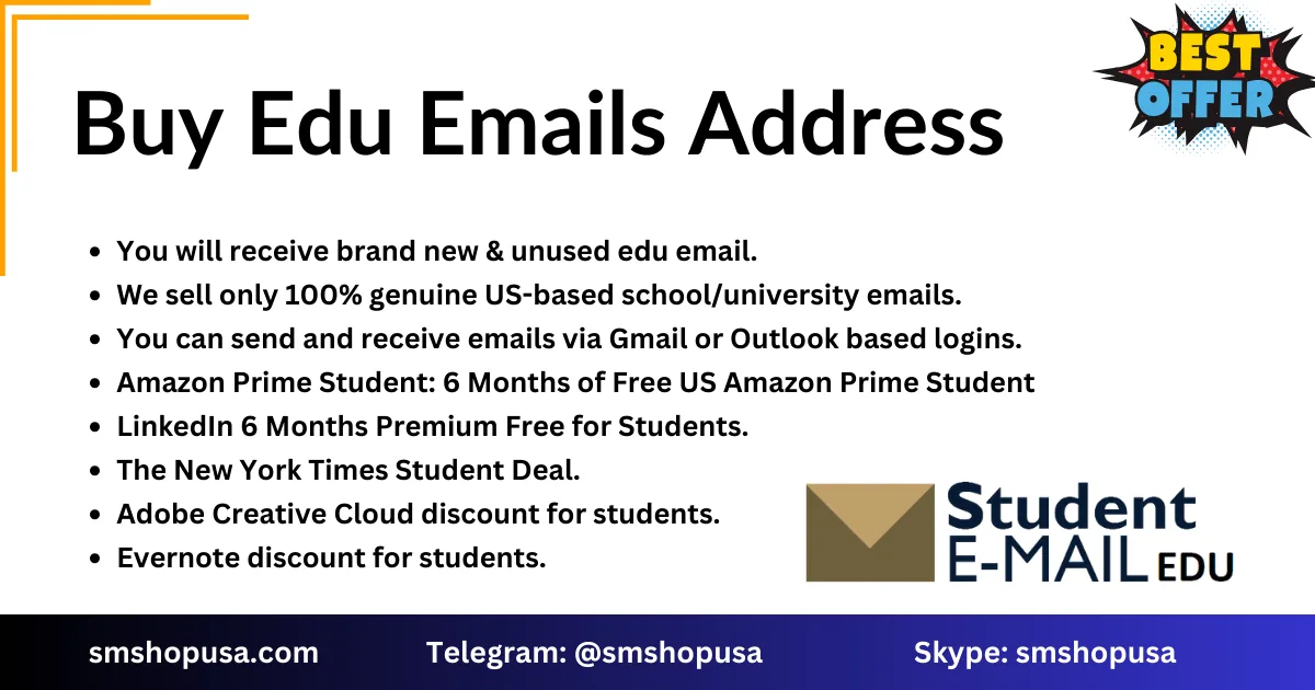 Top 44 Websites to Buy Edu Emails (Amazon Prime)