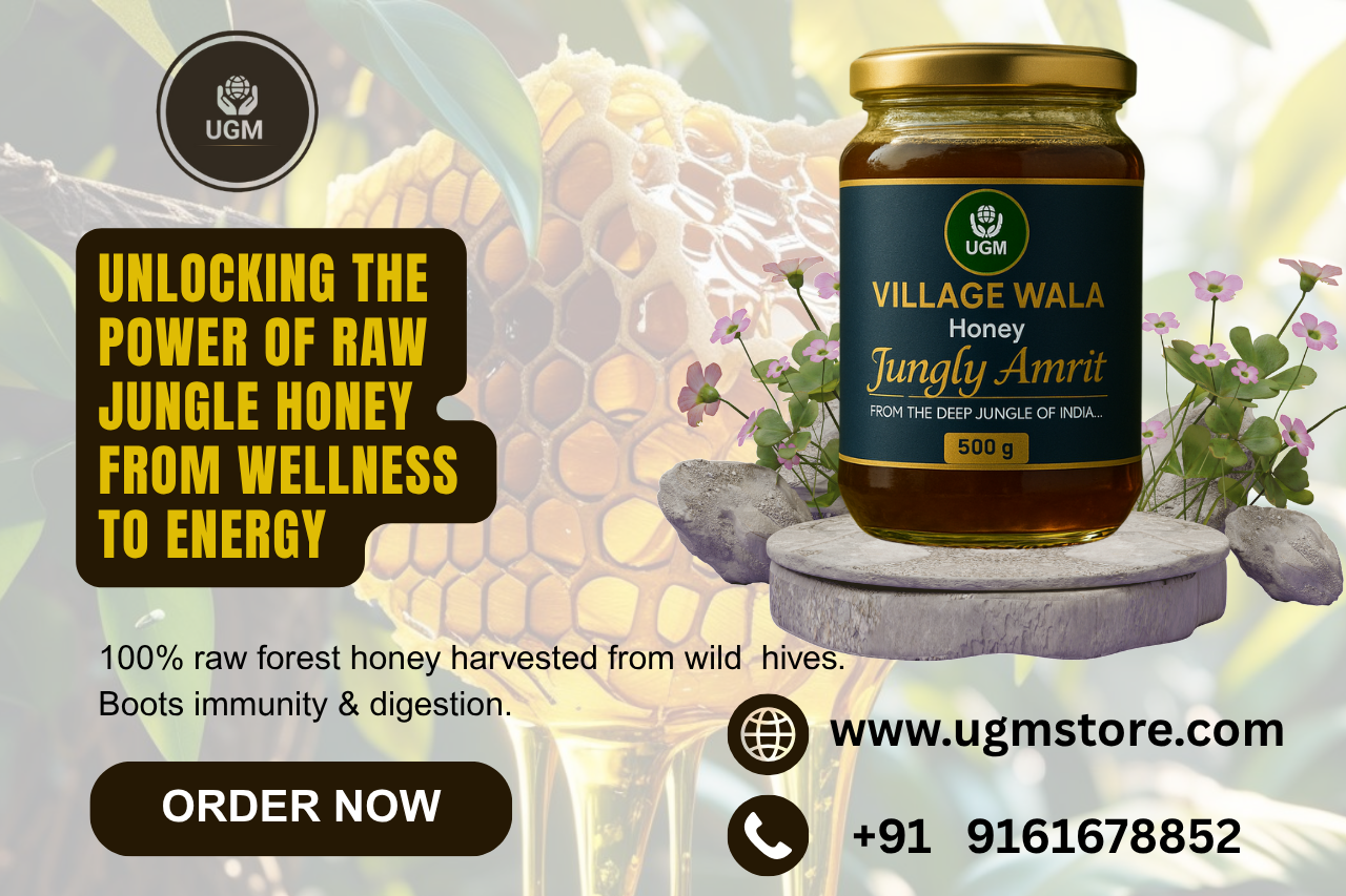 Village Wala Jungly Amrit Honey 500gm – Raw, Pure Jungle Honey