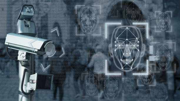 Face recognition system Surveillance camera with face recognition system ai in cctv stock pictures, royalty-free photos & images