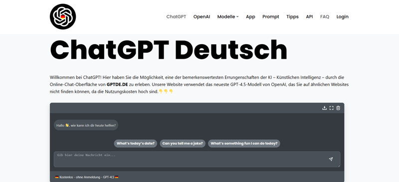 ChatGPT Deutsch