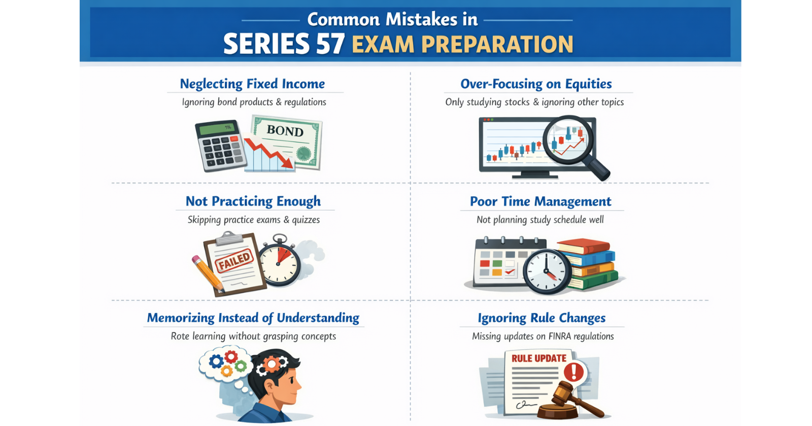 Top 10 Mistakes to Avoid in FINRA Series 57 Exam