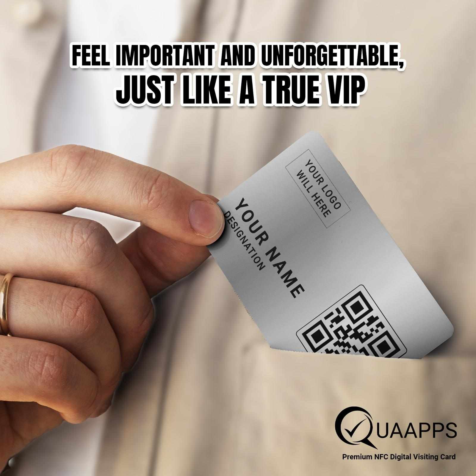 Luxury Silver NFC Business Cards: Ideal for High-End Professionals