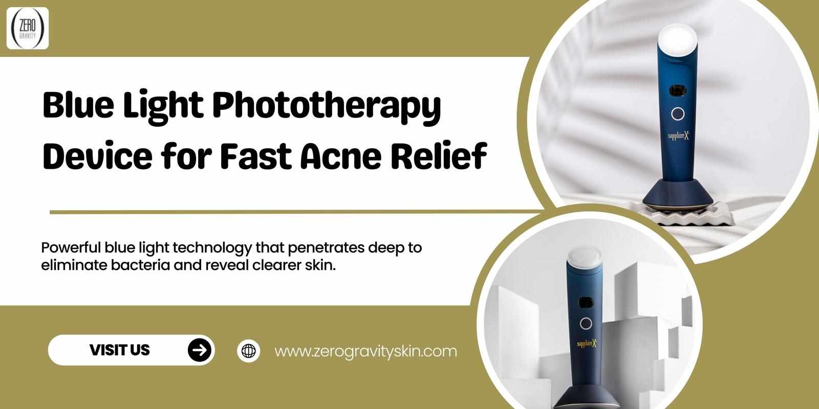 Blue Light Phototherapy Device for Fast Acne Relief