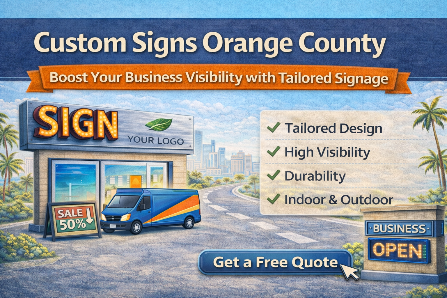 Custom Signs Orange County: Boost Your Business Visibility with Tailored Signage