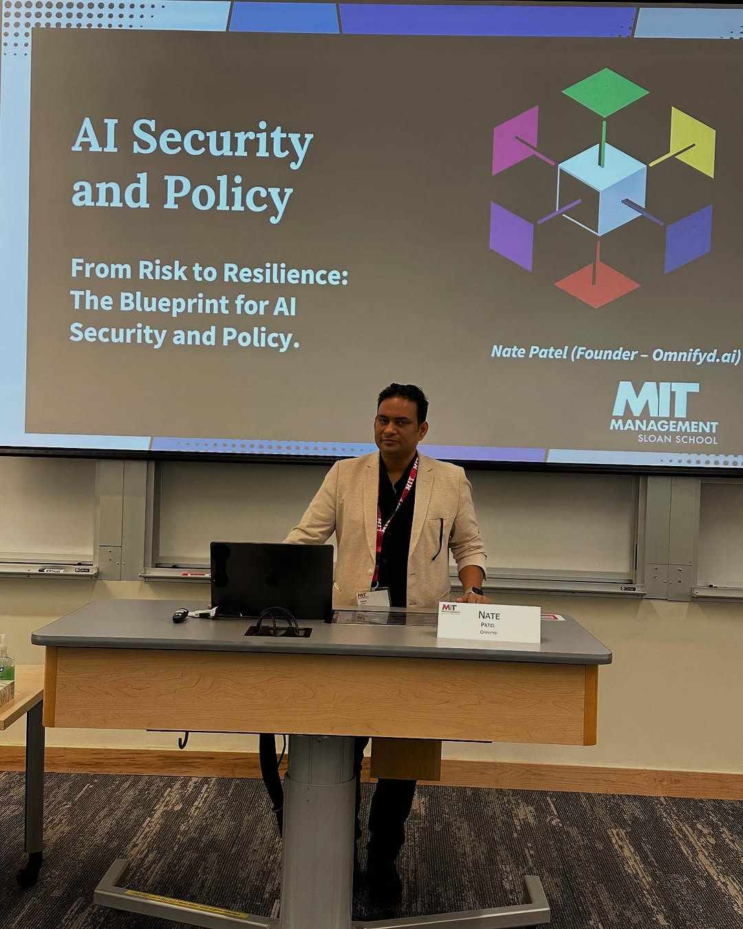 Nate Patel lead an executive session on AI Security & Policy at MIT 🛡️