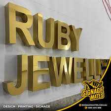 Signage Mates | Check out these Gold 3D Letters we have done for Ruby  Jewellers! Are you looking to give your shop a freshen up? Our team can  bring your... | Instagram