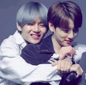 Taehyung protecting jungkook from getting punishment.