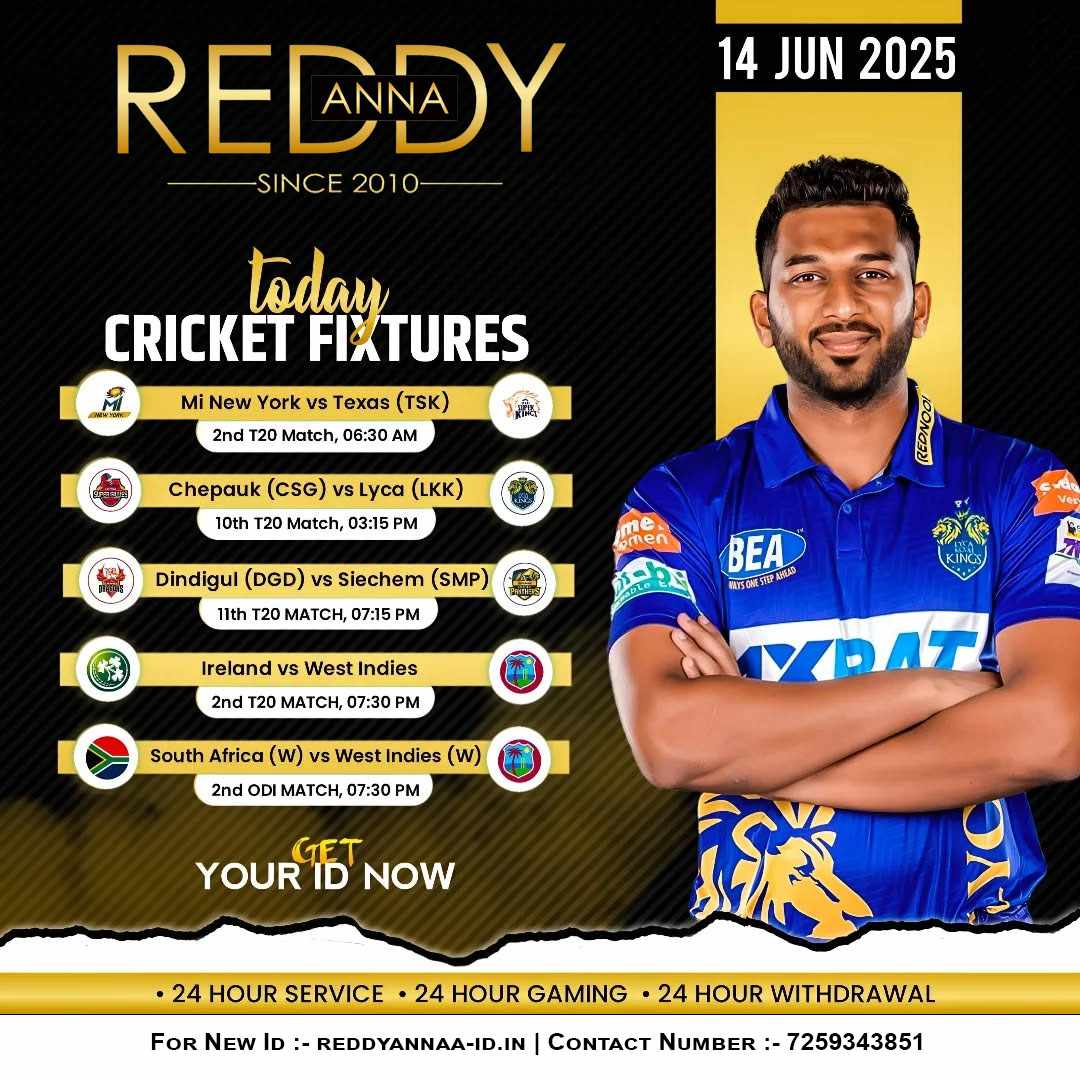 Reddy Anna ID: Your Ultimate Destination for Sports and Cricket Action in 2025 – Live Scores, Match Updates, and Expert Analysis .