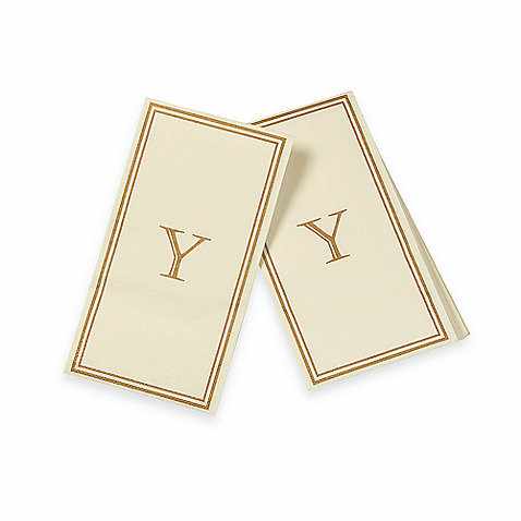 Premium Monogrammed Print Paper Guest Towels