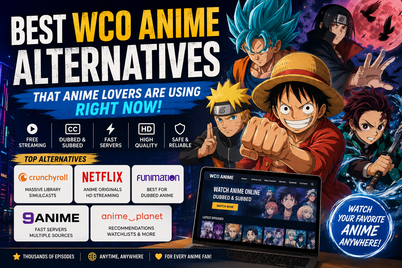 WCO Anime Alternatives that Anime Lovers are Using Right Now
