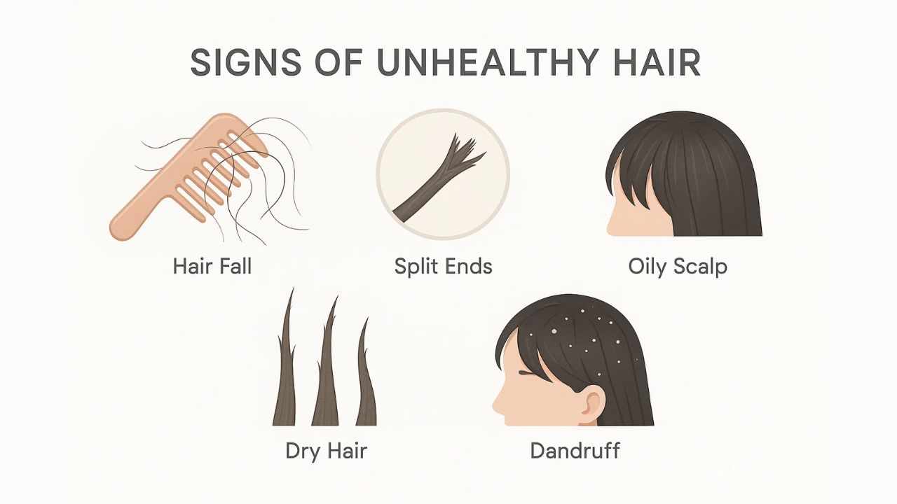Common Signs of Unhealthy Hair and How to Fix Them Naturally