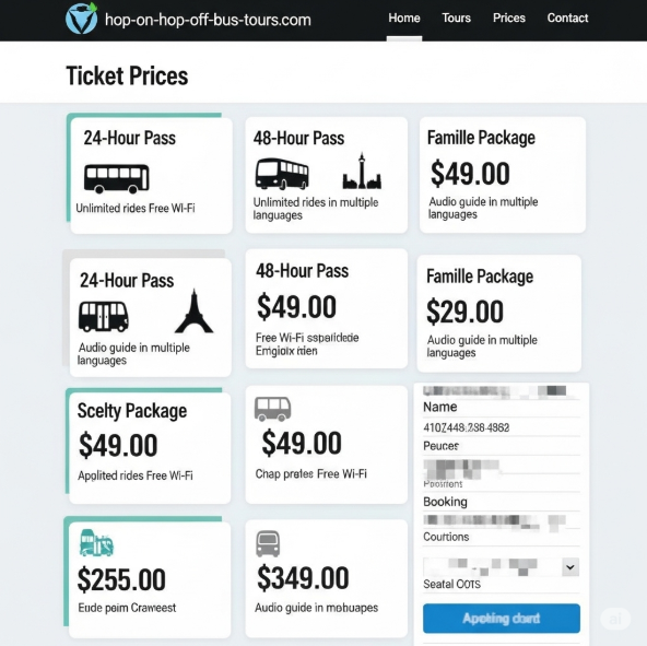 official ticket prices from the hop-on-hop-off-bus-tours website