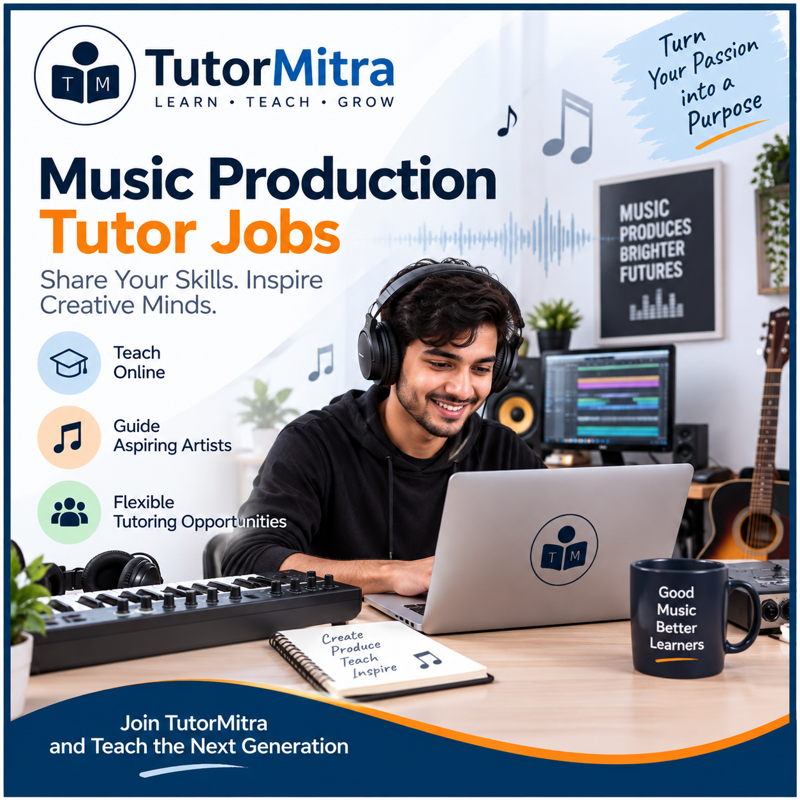 Music Production Tutor Jobs – Teach Music Online with TutorMitra