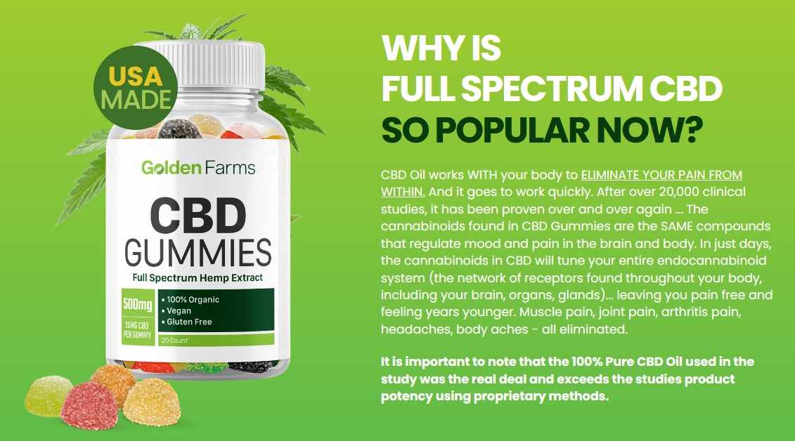 Golden Farms CBD 500mg Price, Working & Reviews [2025]